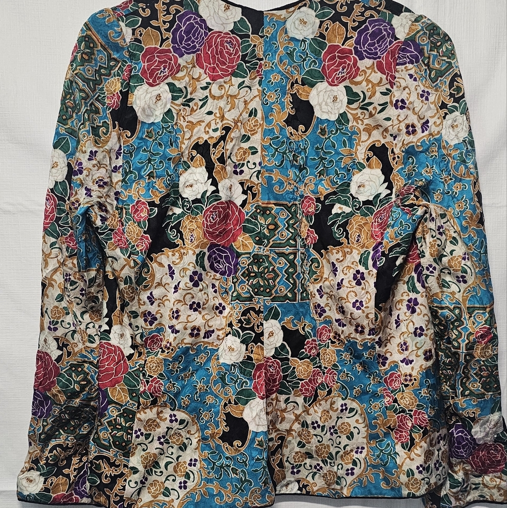 Adrianna Papell VTG Silk Blazer - Picture 9 of 11